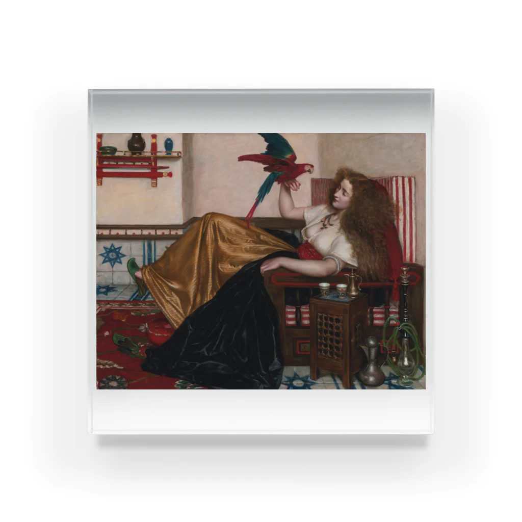 世界の絵画アートグッズのヴァレンタイン・キャメロン・プリンセプ 《オウムの伝説》 アクリルブロック