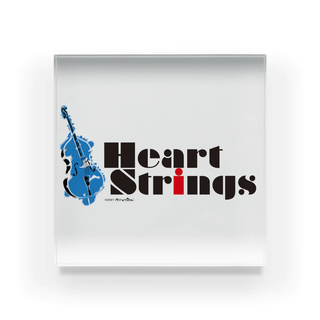 あおちゃん商会のHeart Strings (Woodbass) Blue アクリルブロック