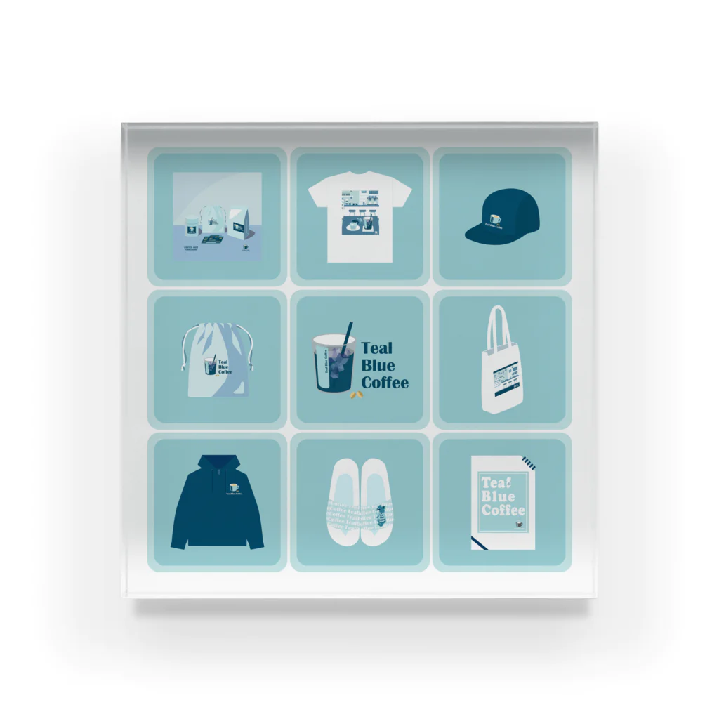 Teal Blue CoffeeのTealBlueItems _Cube BLUE Ver. アクリルブロック