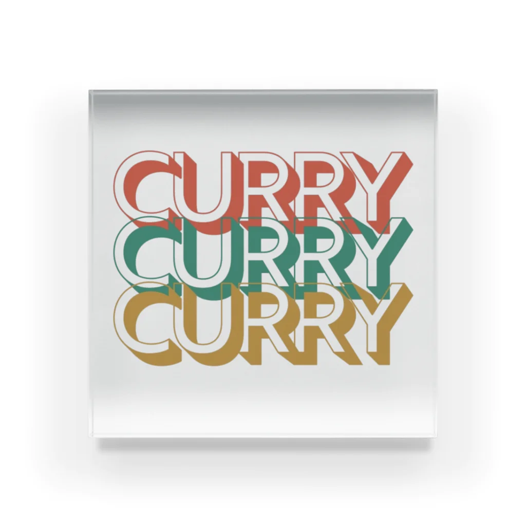 puyopuyoのCURRYロゴ アクリルブロック