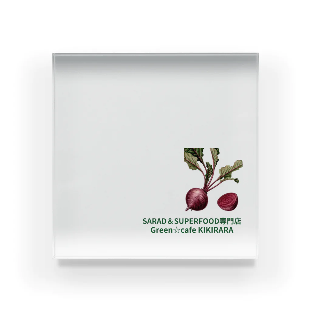 SARAD&SUPER FOOD専門店Green☆ cafe KIKIRARAの帽子 Acrylic Block