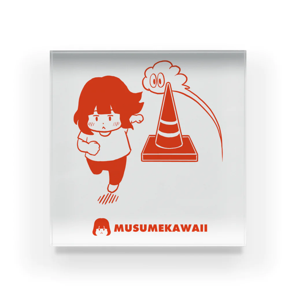 藤ちょこ　アクリルブロック　6600年後の春に 藤ちょこ イラスト展 藤色巡り アクリルブロック「6600年後の春に」