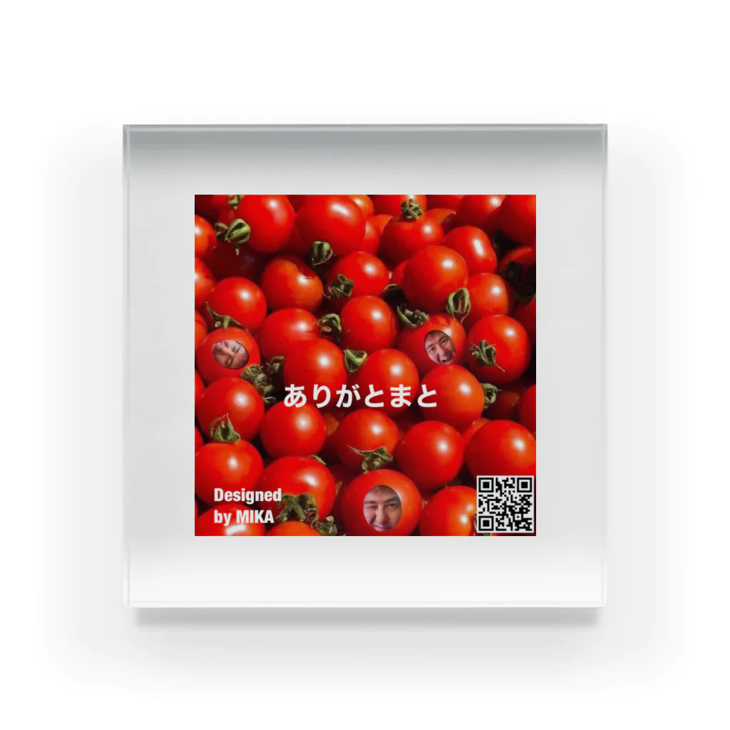 田宮かいち #田宮トマト 🍅のありがとまと　かいちを探せ Acrylic Block