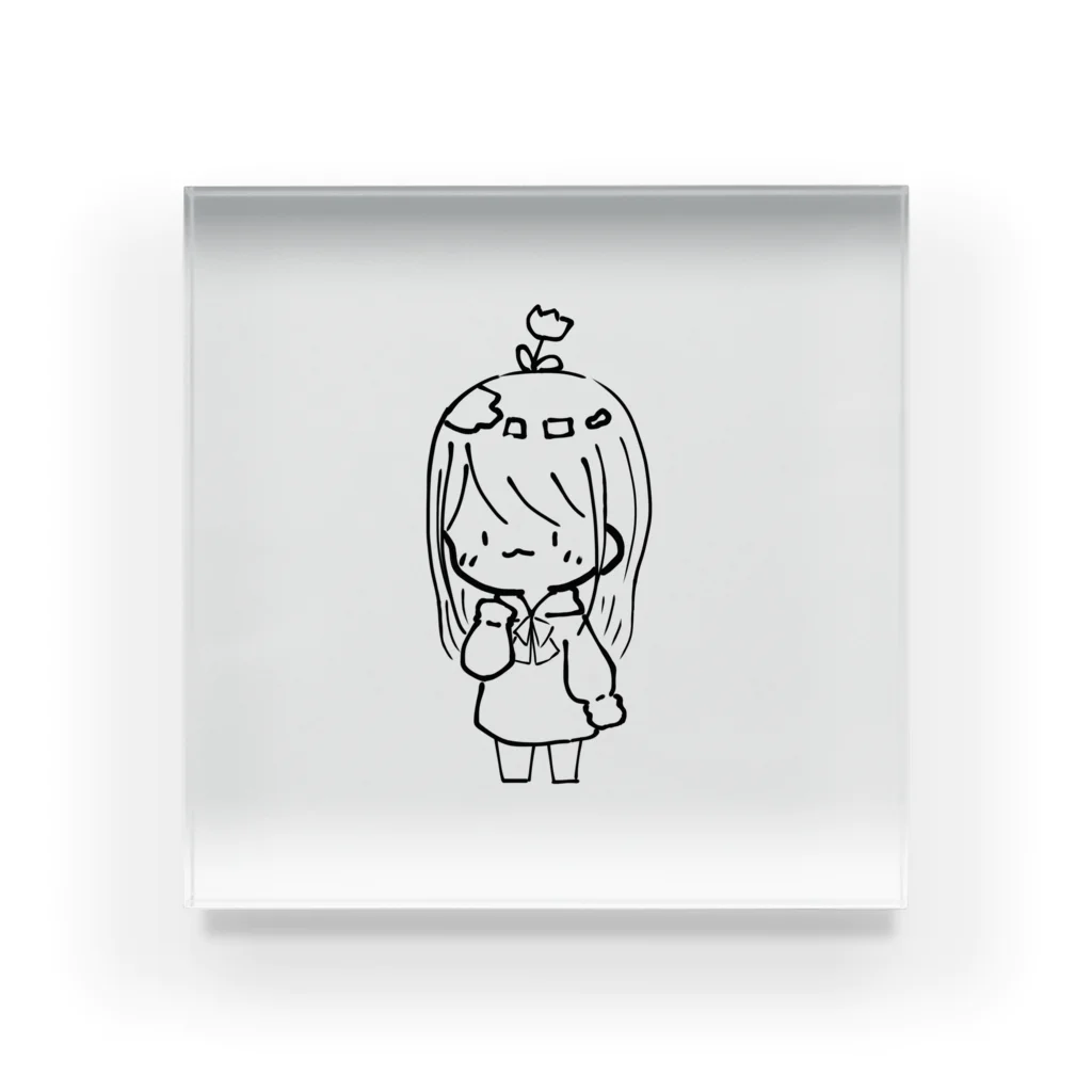 凛屋のチューリップ少女 Acrylic Block