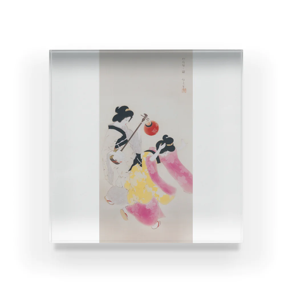 世界の絵画アートグッズの北野恒富《阿波踊》 Acrylic Block