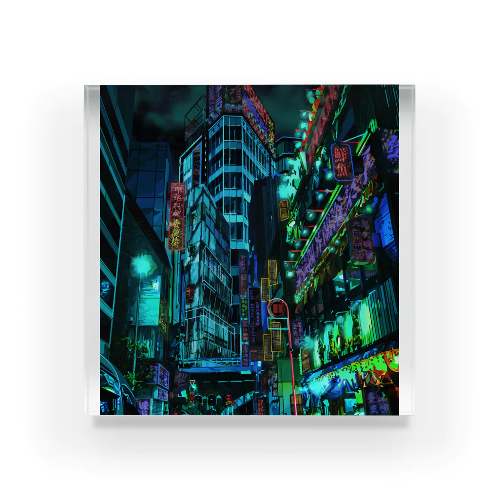 aero_acidのcyberpunk  tokyo Acrylic Block