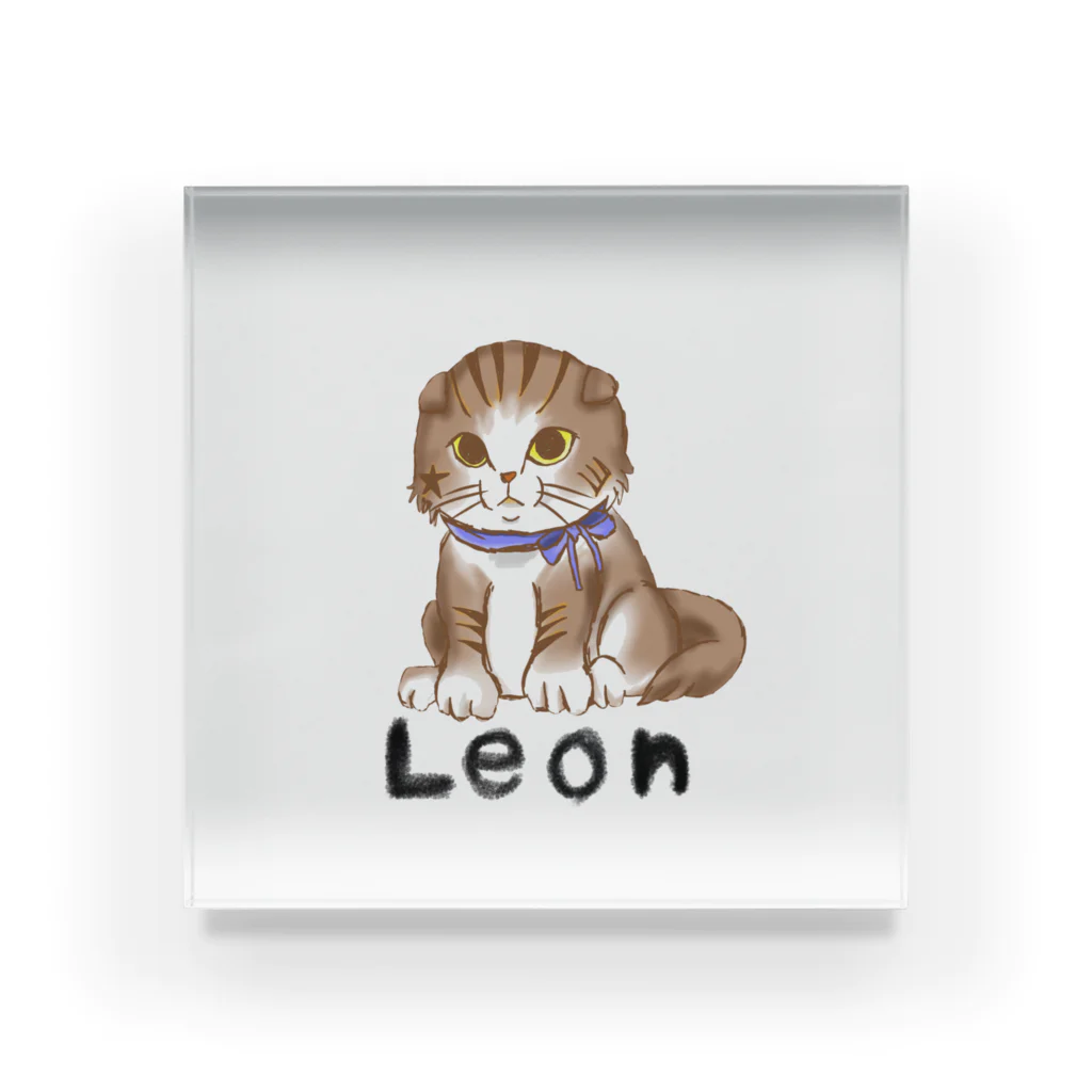 "Schönheit" シェーンハイトの猫のLEON(レオン) Acrylic Block