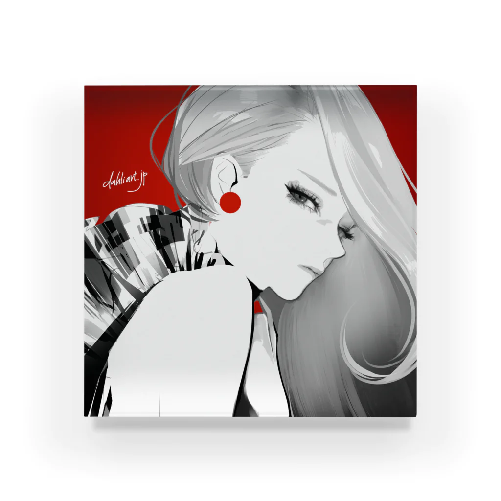 dahlia shop SUZURIのrosso Acrylic Block