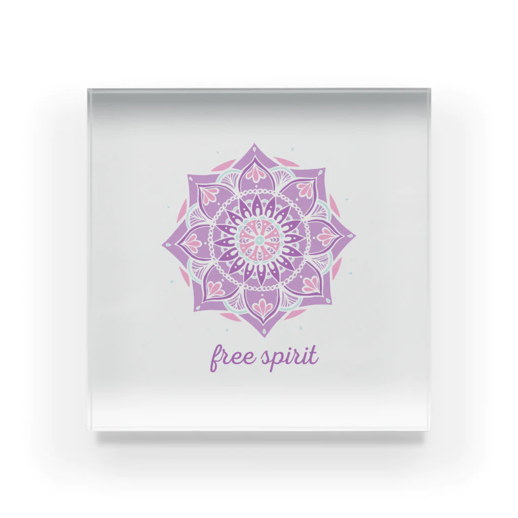 The Lightworker のfree spirit mandara Acrylic Block