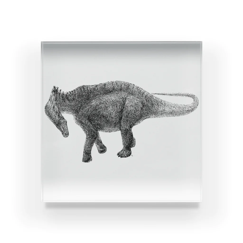 segasworksのAmargasaurus（白黒） Acrylic Block