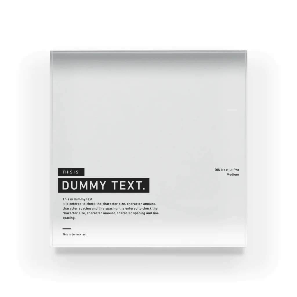 This is DUMMY TEXTのDUMMY TEXT. - untitled アクリルブロック