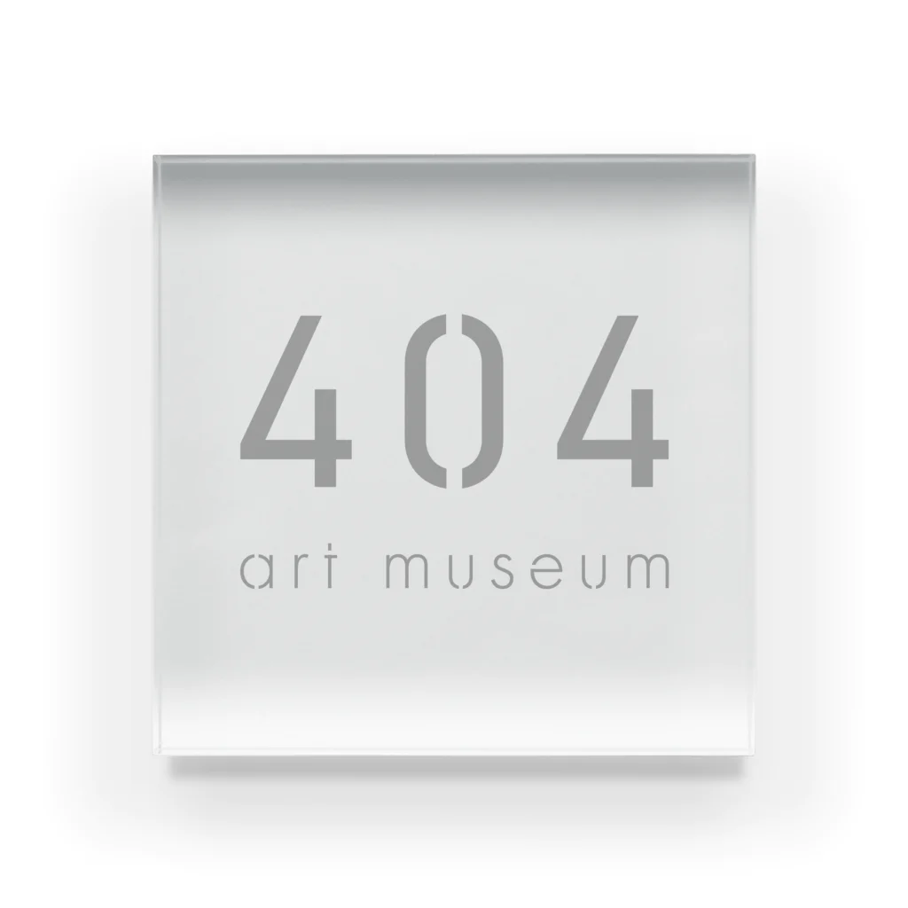 obakesenseiの404美術館ロゴ Acrylic Block
