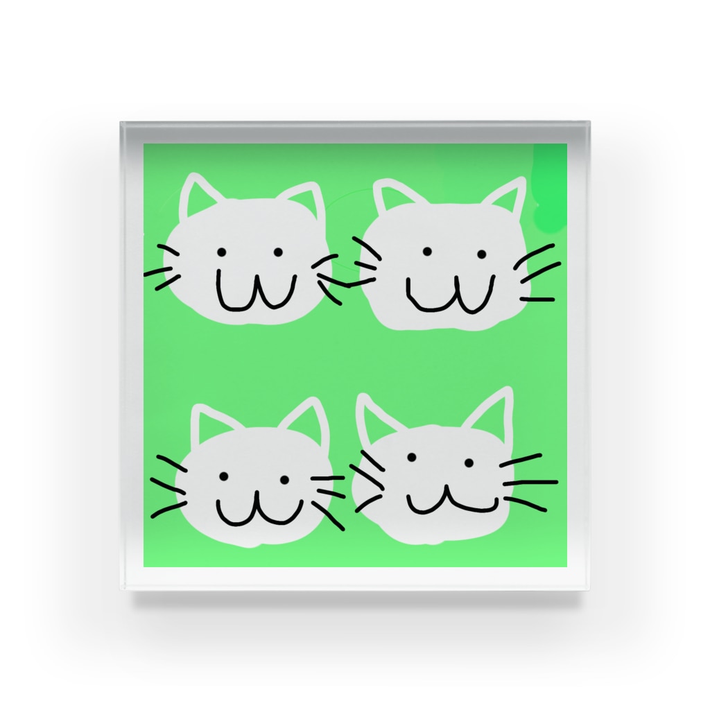 edamamedaisukiの四つ子の猫 Acrylic Block