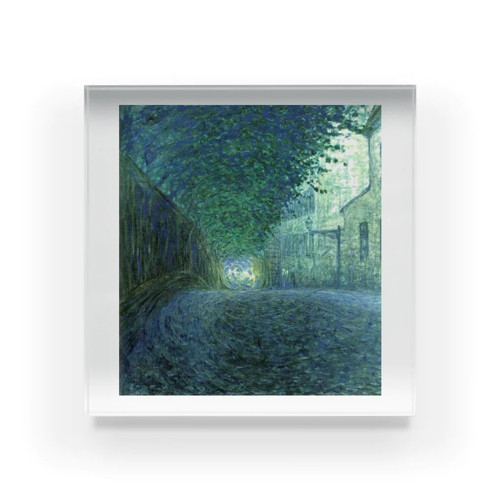 世界の絵画アートグッズのウジェーヌ・ヤンソン《黄昏の中で》 アクリルブロック
