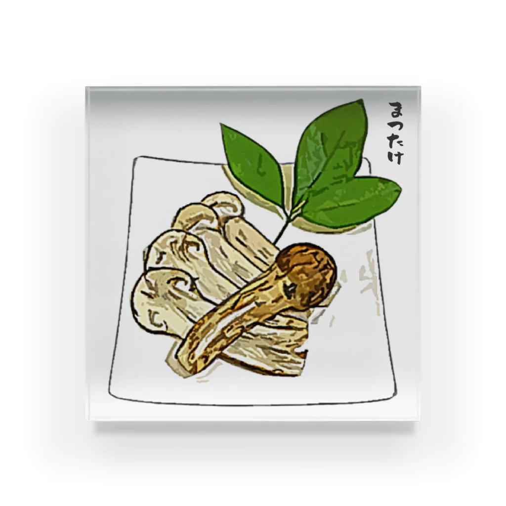 脂身通信Ｚの秋田県産の松茸（スライス） アクリルブロック