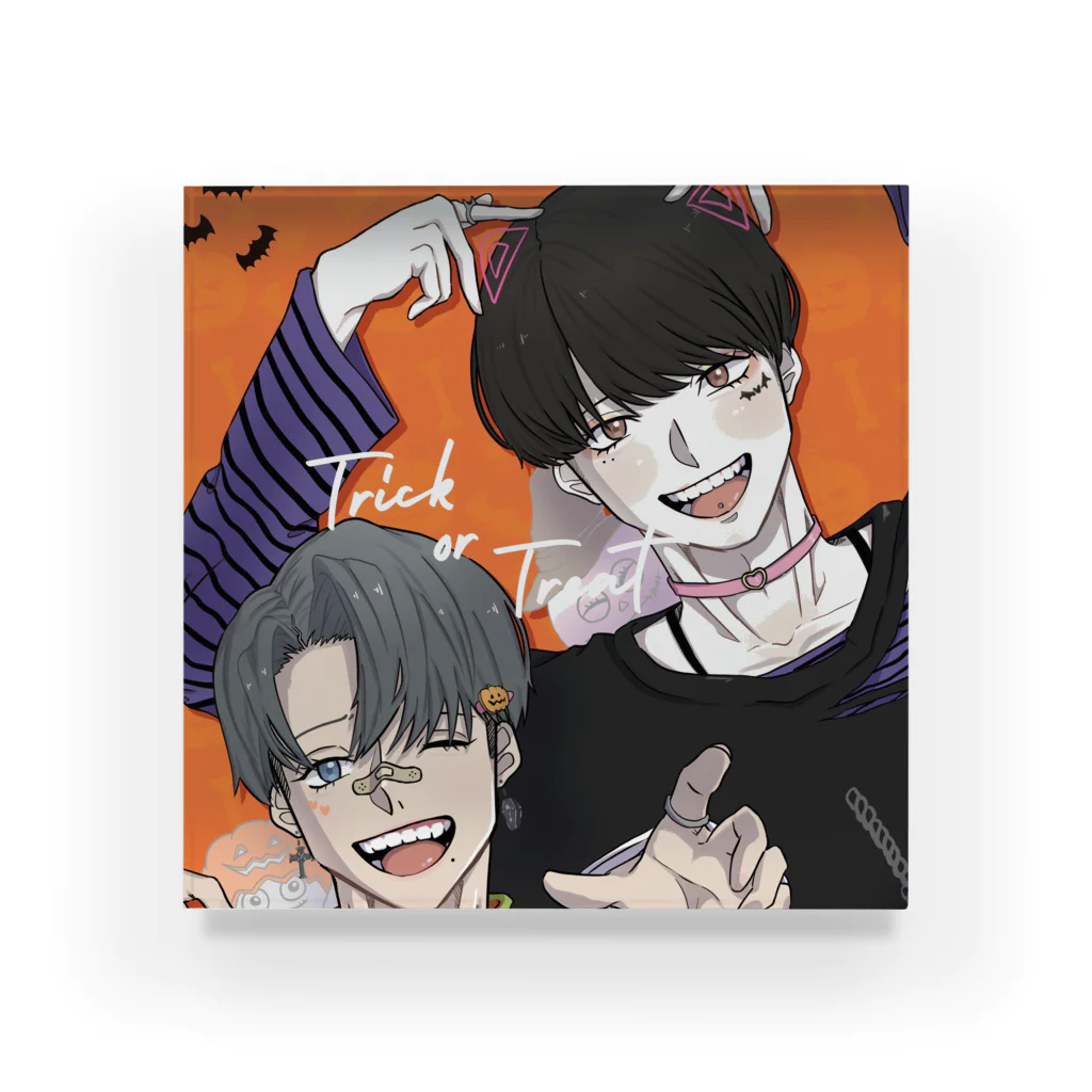 霙-みぞれ-のスクエアver.ハッピーハロウィン🎃2021  Acrylic Block