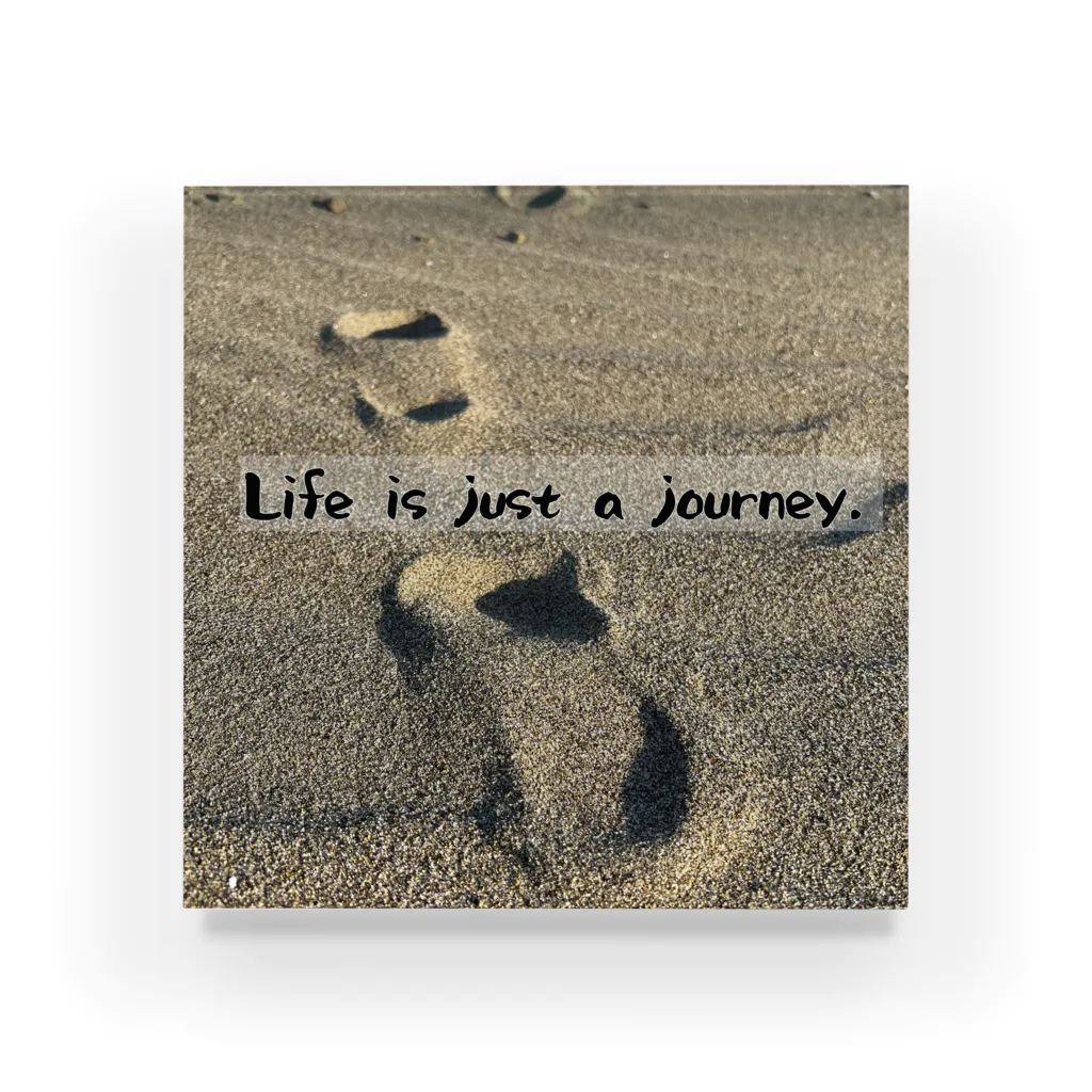 RINちゃんのLife is just a journey.人生ってまさに旅ね。 Acrylic Block