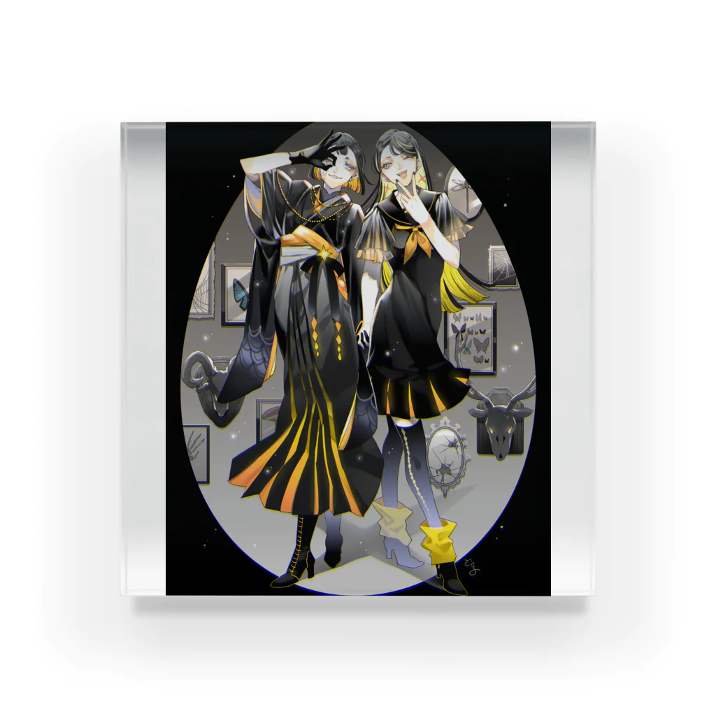紫灯座のハロウィンコーデ Acrylic Block