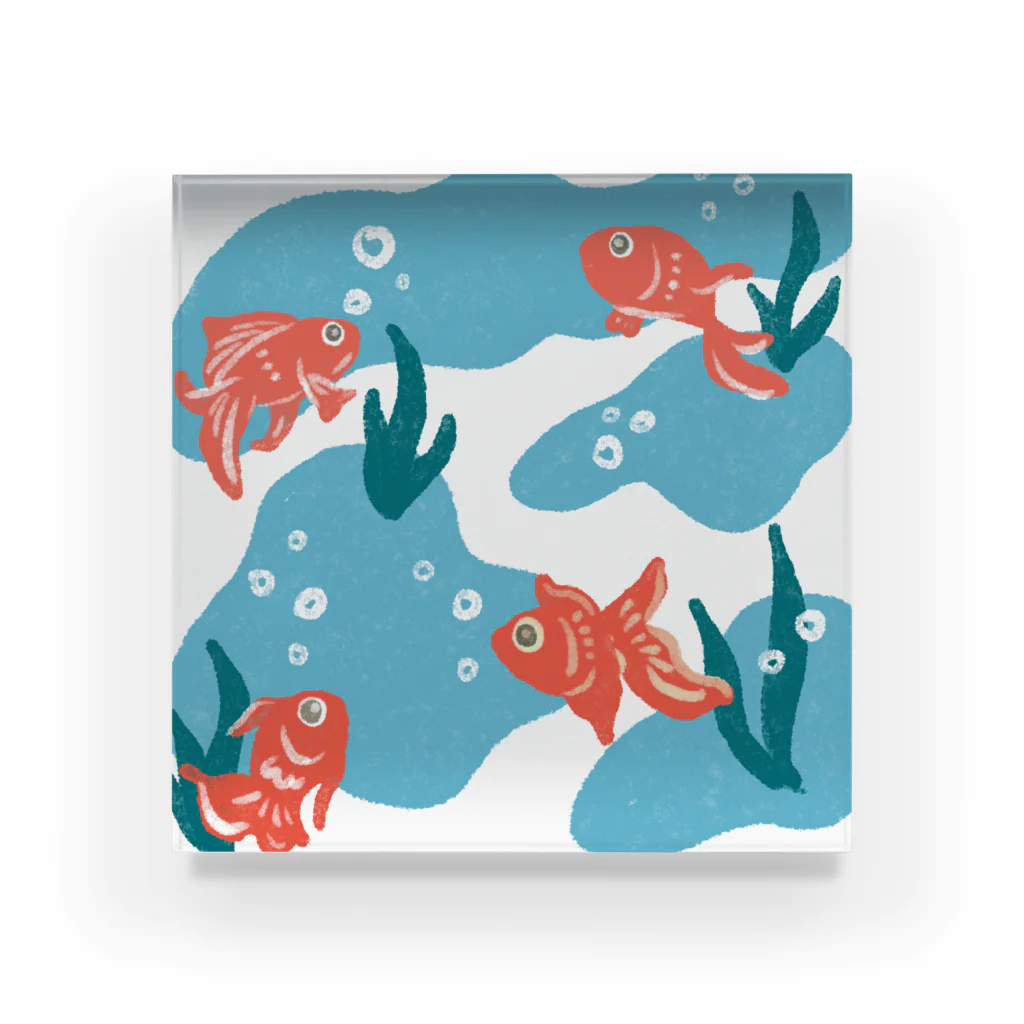 naty's doodlesのGoldenfish Acrylic Block