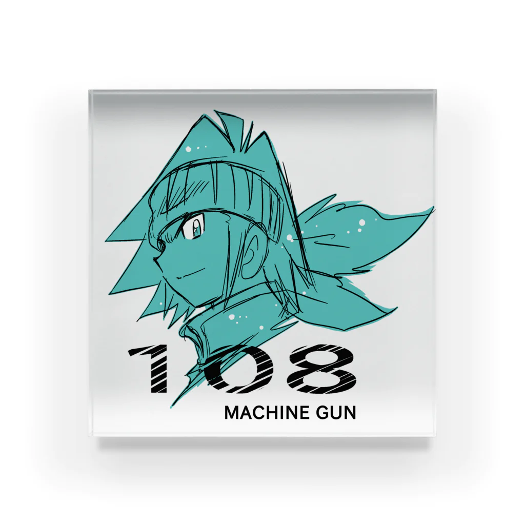 175歳の乙女の108 MACHINE GUN Acrylic Block