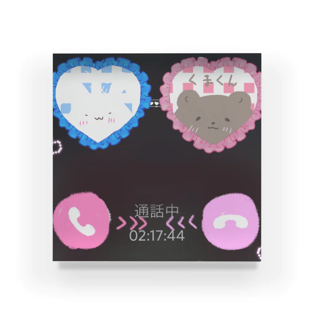 精神不安定剤のくまくんと♡ Acrylic Block