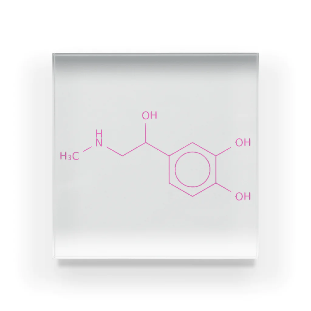 分子構造のアドレナリンの分子構造 アクリルブロック