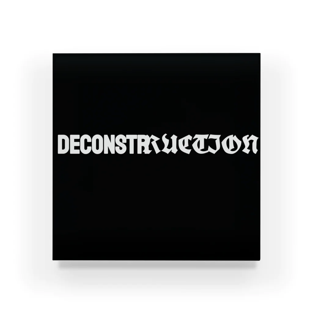 DECONSTRUCTIONのロゴ アクリルブロック