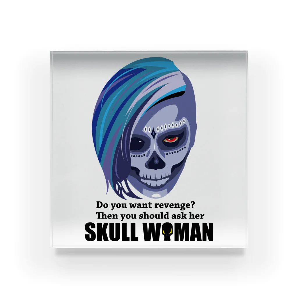 月が輝くこんな夜にのSkull woman Acrylic Block