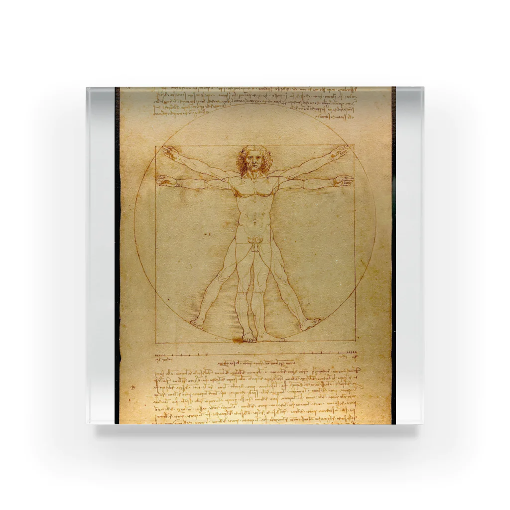 artgalleryのUomo vitruviano Acrylic Block