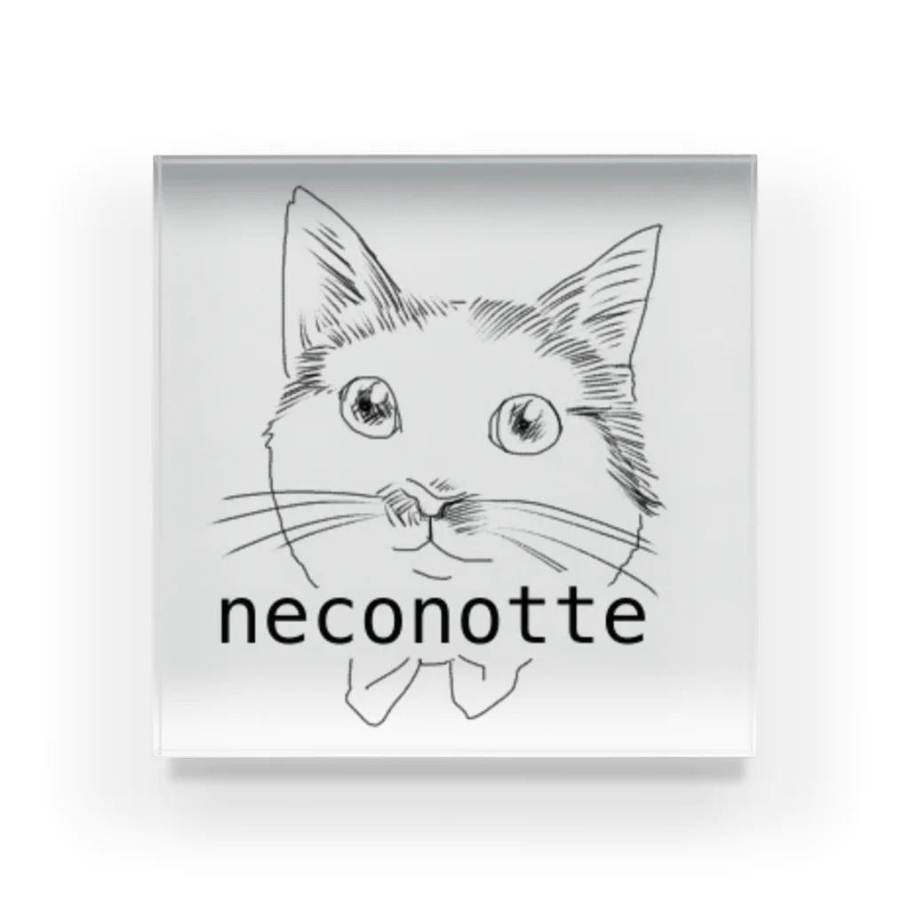 neconotteのneconotteのえらいねこはなさん アクリルブロック