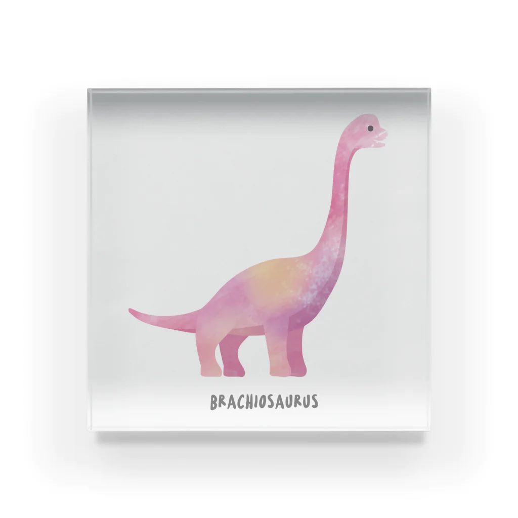 ろちこの部屋の恐竜（ブラキオサウルス） Acrylic Block
