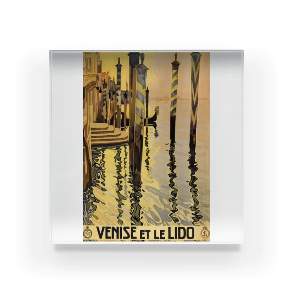 YS VINTAGE WORKSのイタリア・ヴェネツィア リド島 Acrylic Block