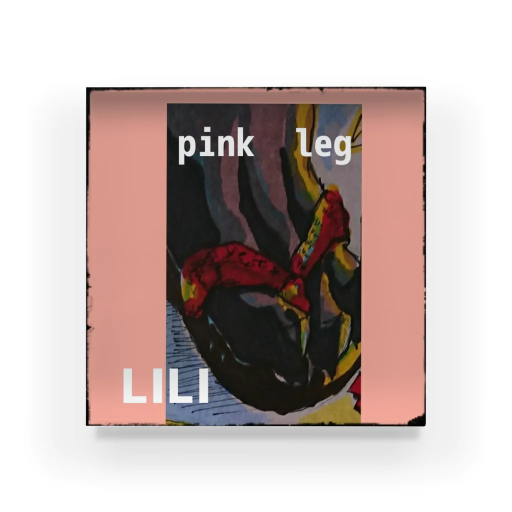 LILIの【pink  leg】LILI アクリルブロック