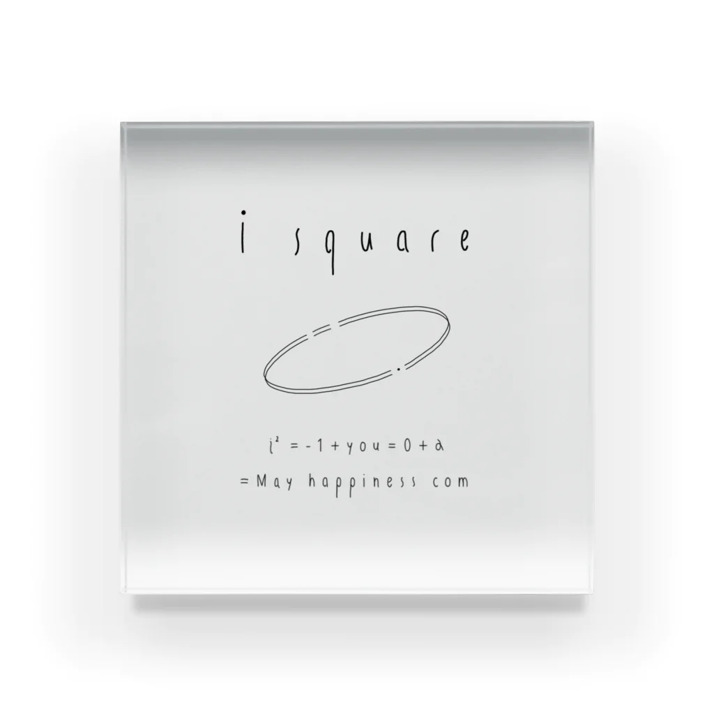 isquareのisquareロゴ Acrylic Block