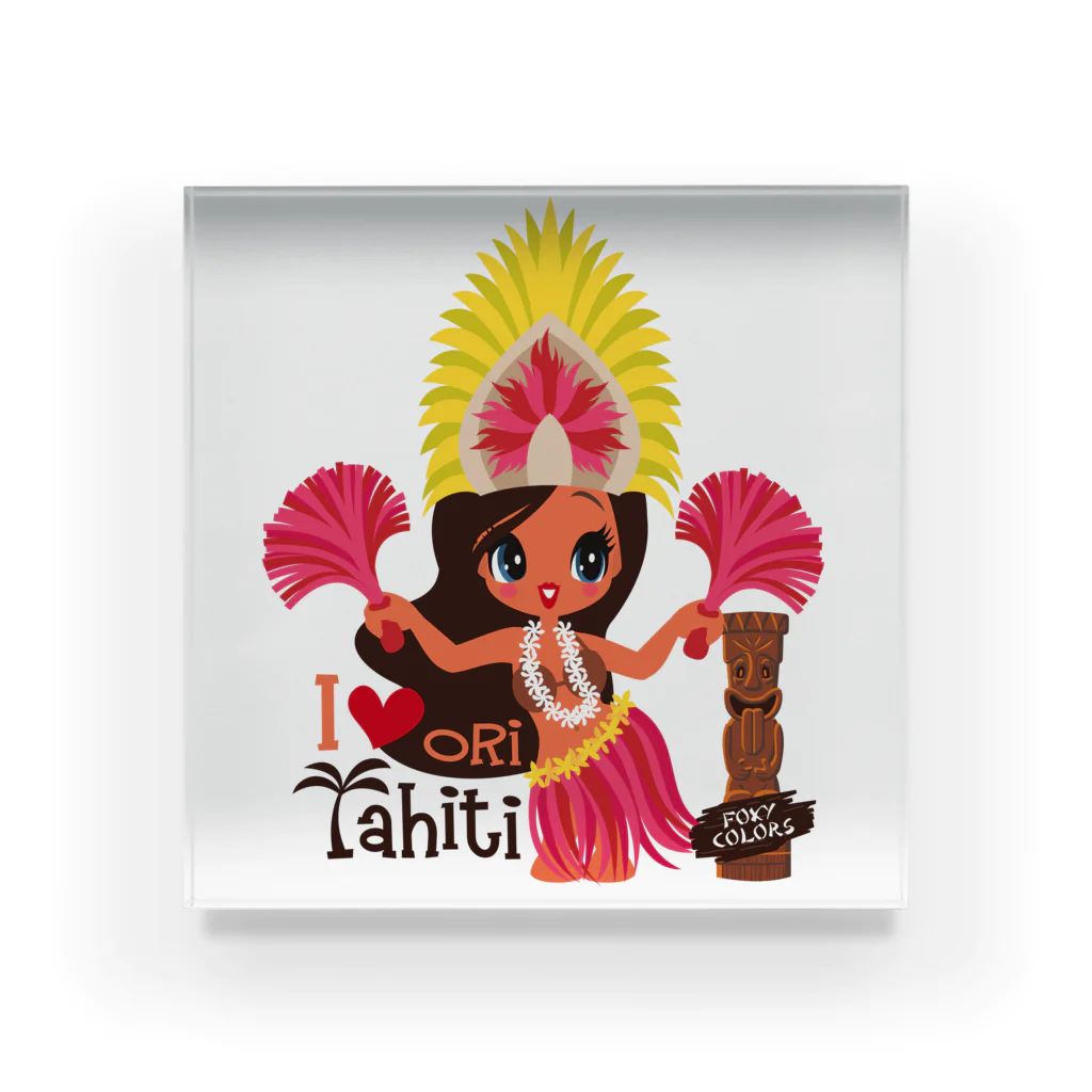 FOXY COLORSのOri Tahiti タヒチアンダンス Acrylic Block