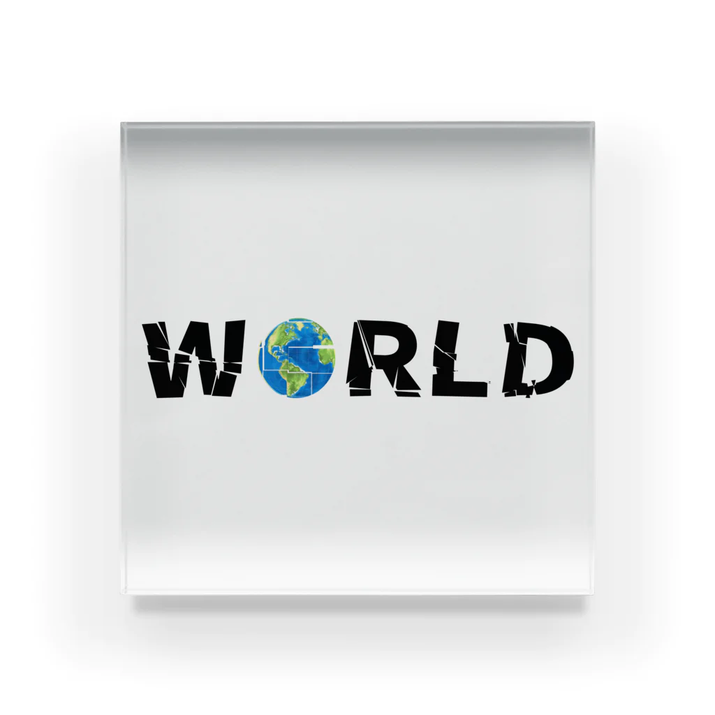 Ａ’ｚｗｏｒｋＳのWORLD(英字＋１シリーズ) Acrylic Block