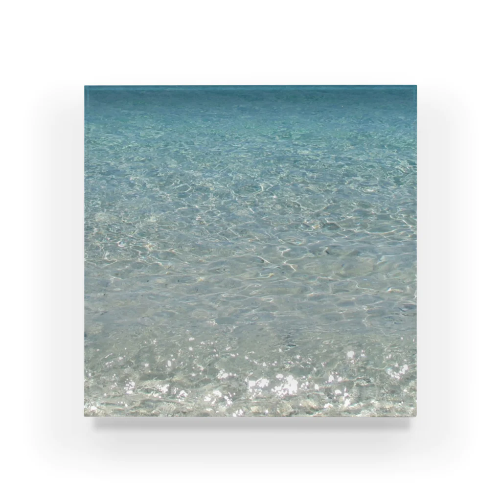 はれうさぎの海【波C-1】波打ちぎわ｜座間味の海｜ZAMAMIの文字なし Acrylic Block