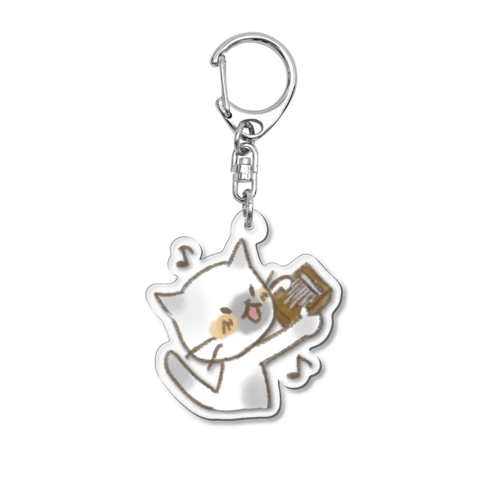 くつしたねこのわいわいカリンバにゃんこ Acrylic Key Chain