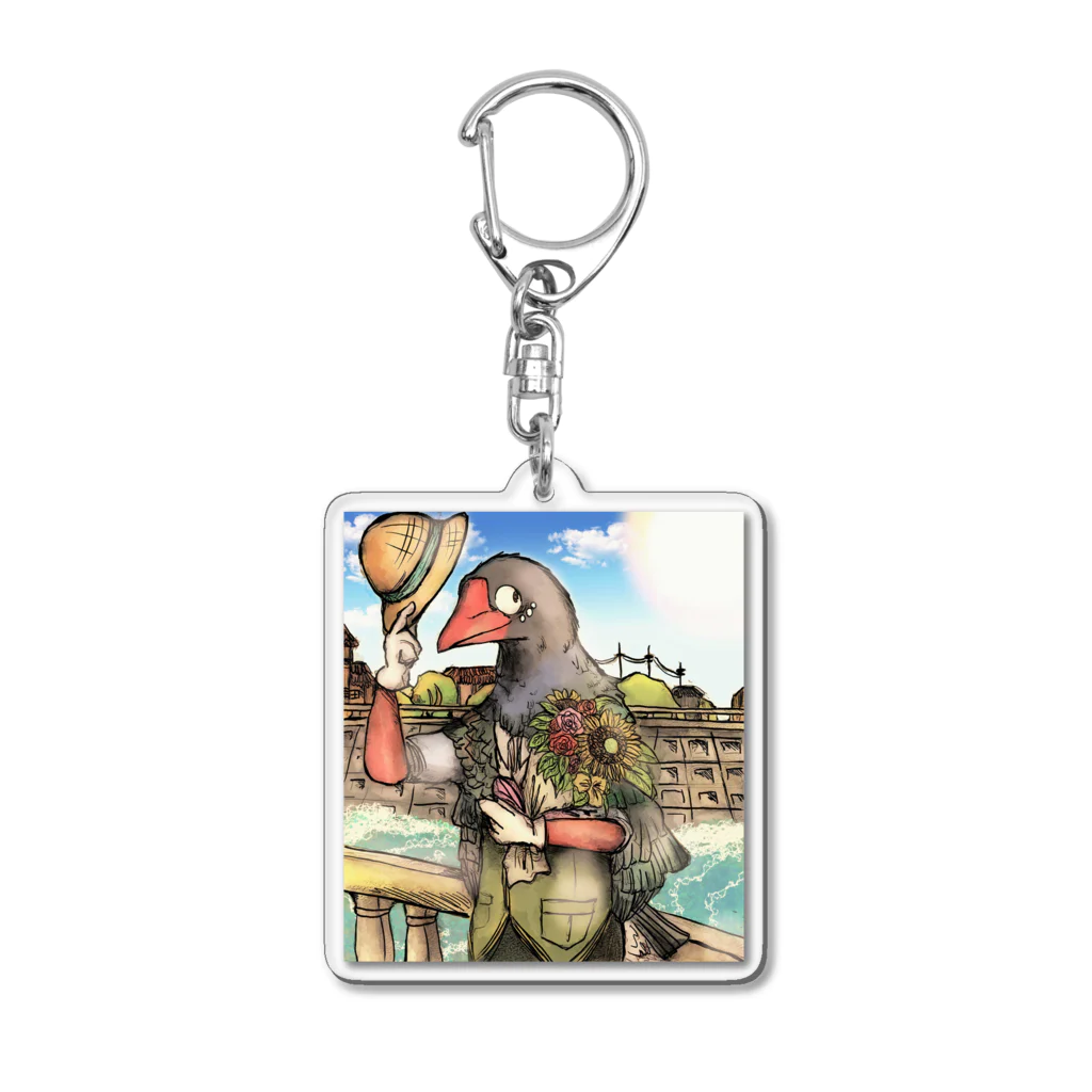 🏵🌸 片道 美春 （Katamichi)🌸🏵の🌅　Takahē  🏙️ タカへ Acrylic Key Chain