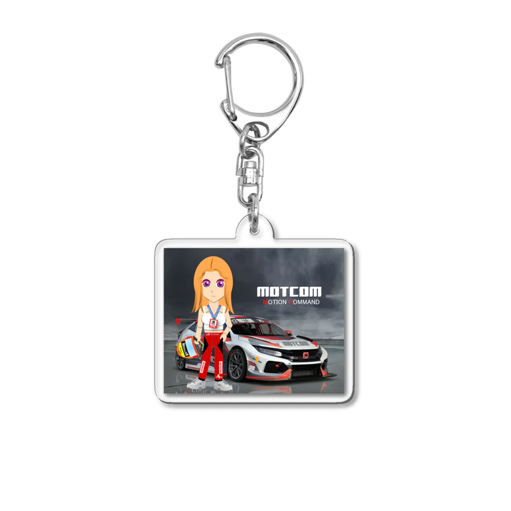 MOTCOM Winkel+の「レーサー女子」 MOTCOM Lindsay Racegirls アクリルキーホルダー