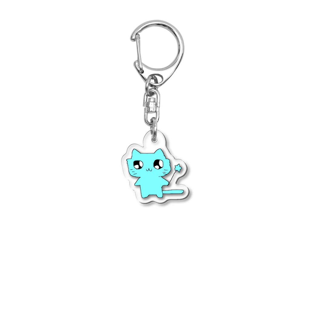 ゆめころ感謝祭の水色ネッコ Acrylic Key Chain