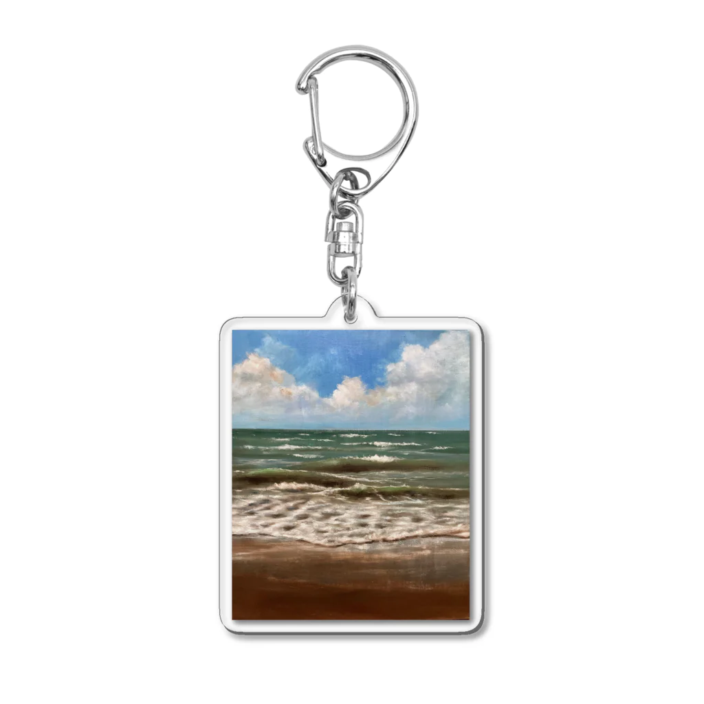 きのこ4の昼の海 Acrylic Key Chain