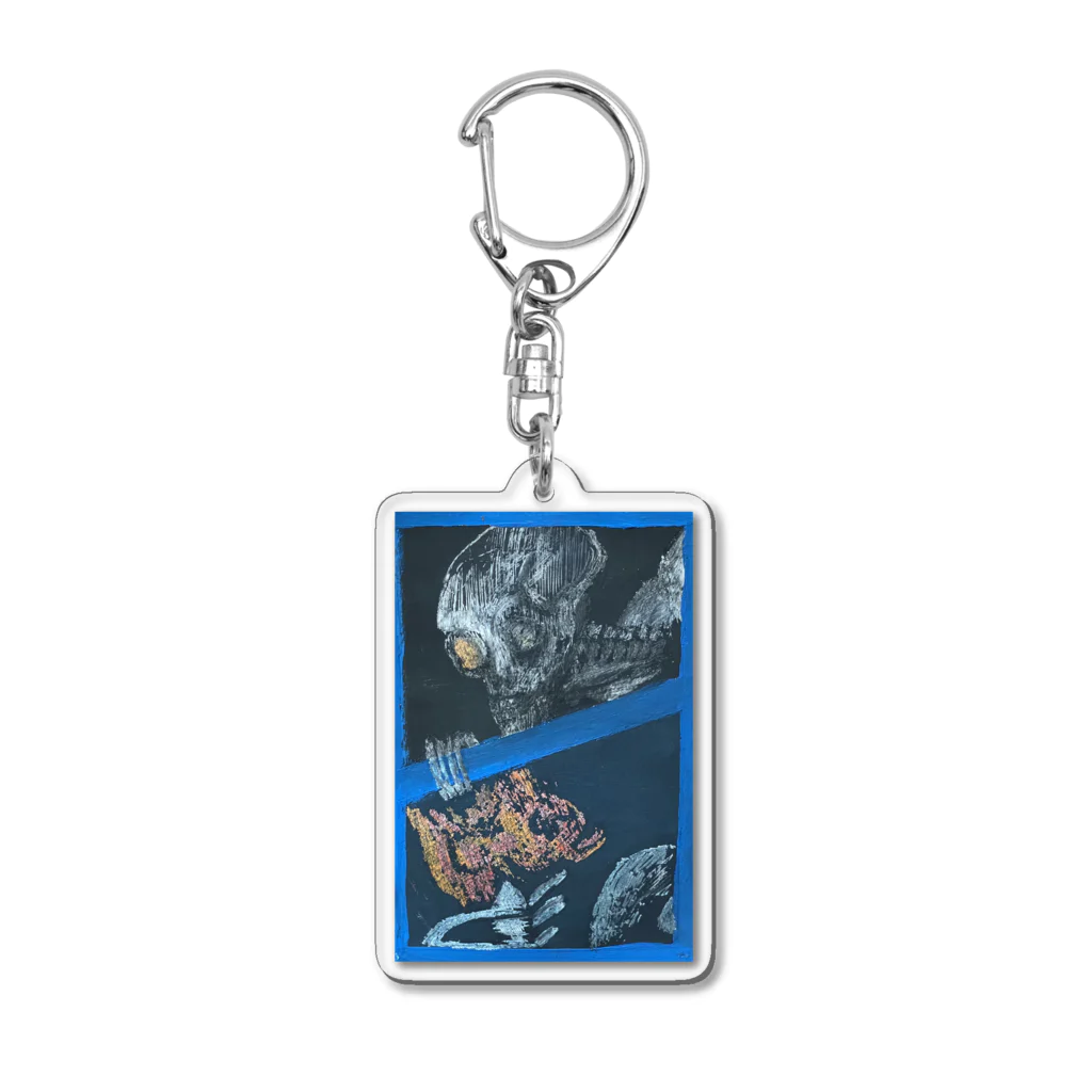 sayahartのgashadokuro BLUE（tokumiシリーズ） Acrylic Key Chain