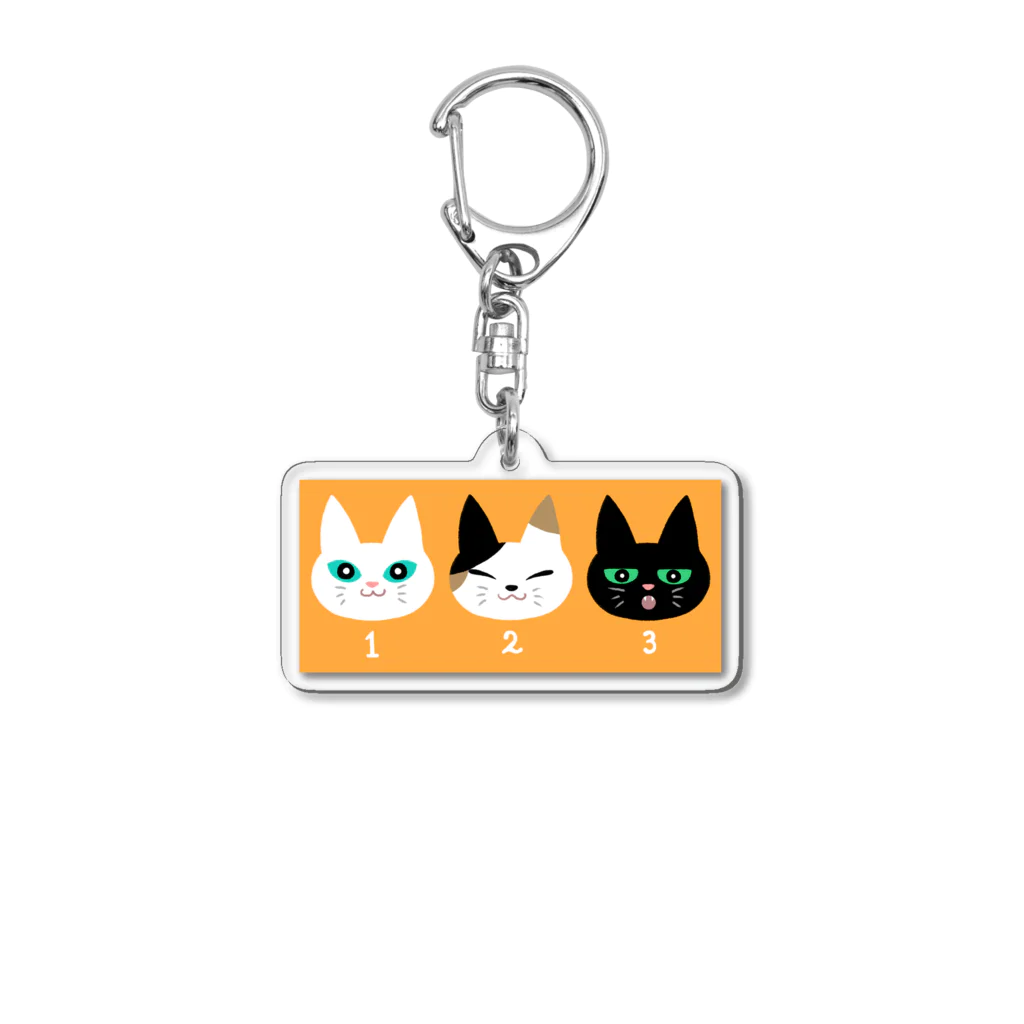 ねむ吉屋の3nyan! Acrylic Key Chain