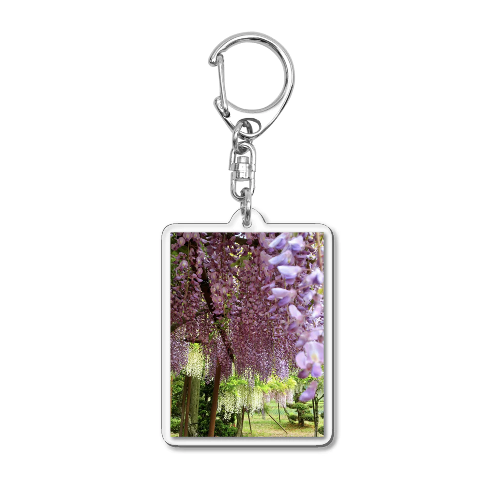 piroskaの藤の花 Acrylic Key Chain