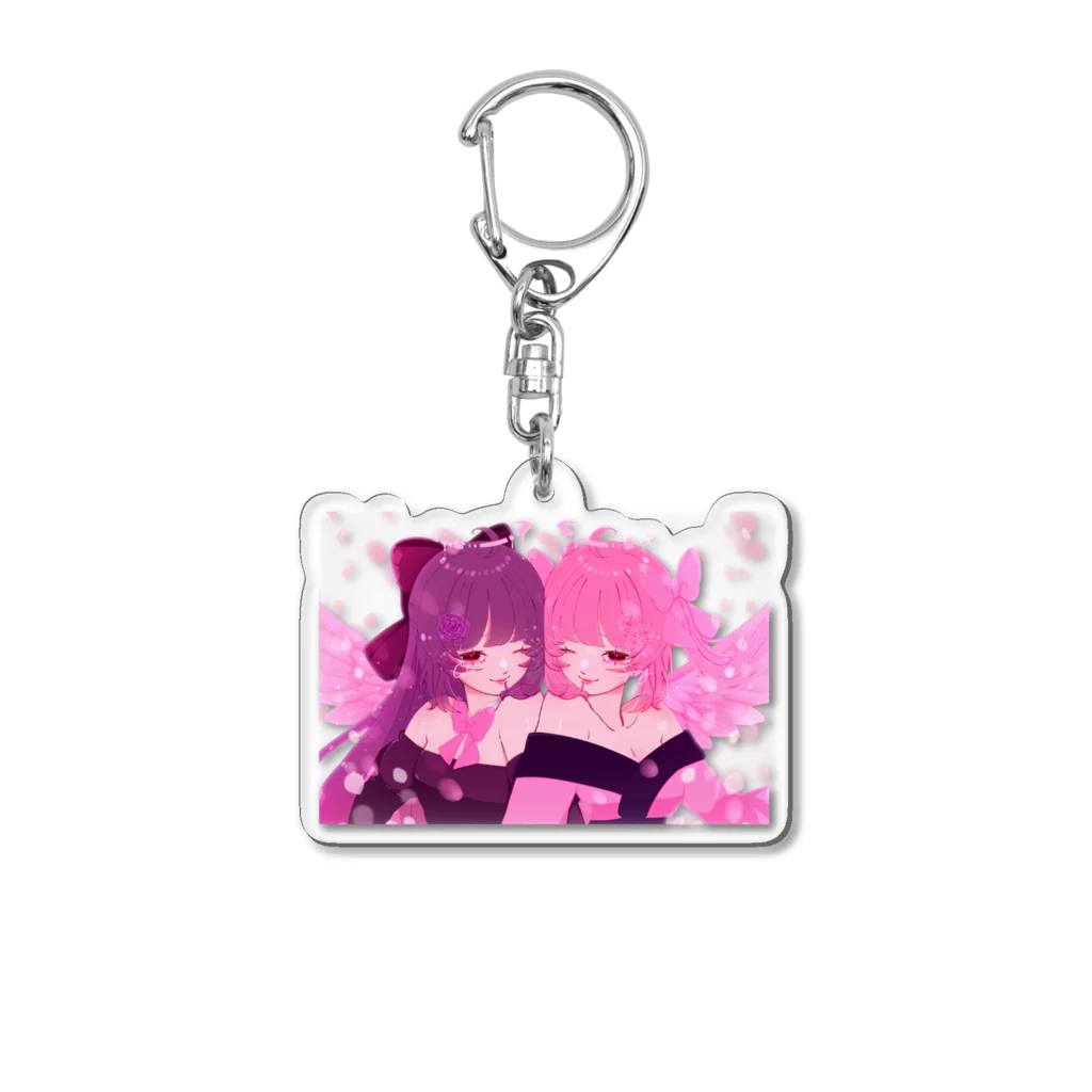 💐Color Clow Heart🥀/ 野口りず🐰のPhantom Sisters (Color&Spring) 誕生日イラストグッズ Acrylic Key Chain