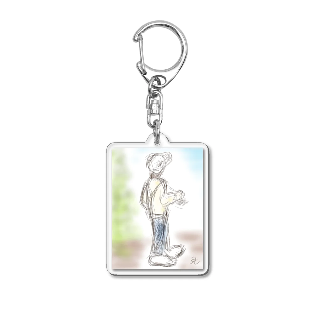  # NO WAR　けいちゃんち♪の少年 Acrylic Key Chain