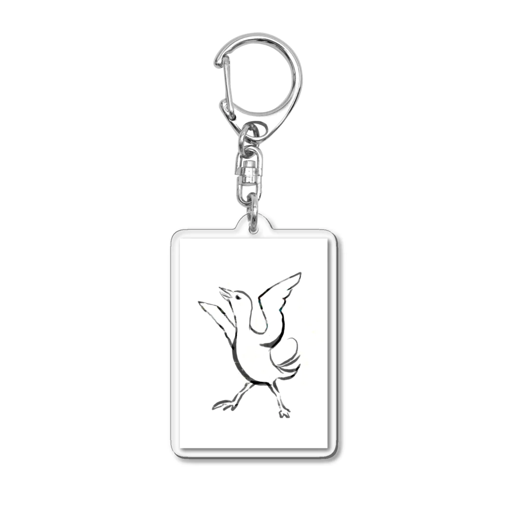 100 Papageno Storyの飛べない鳥のかけるん Acrylic Key Chain