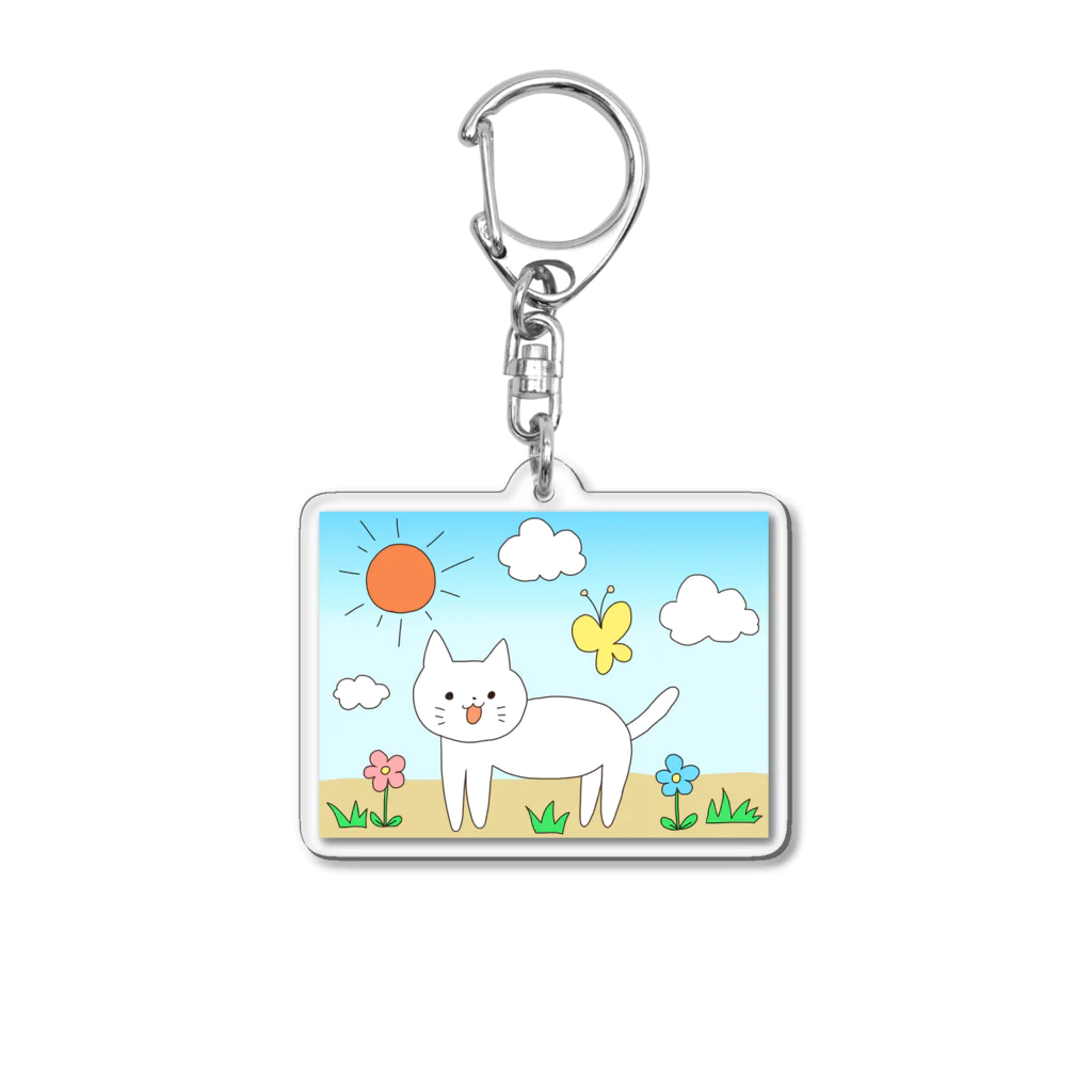 ねむ吉屋のゆるっとにゃんこ Acrylic Key Chain