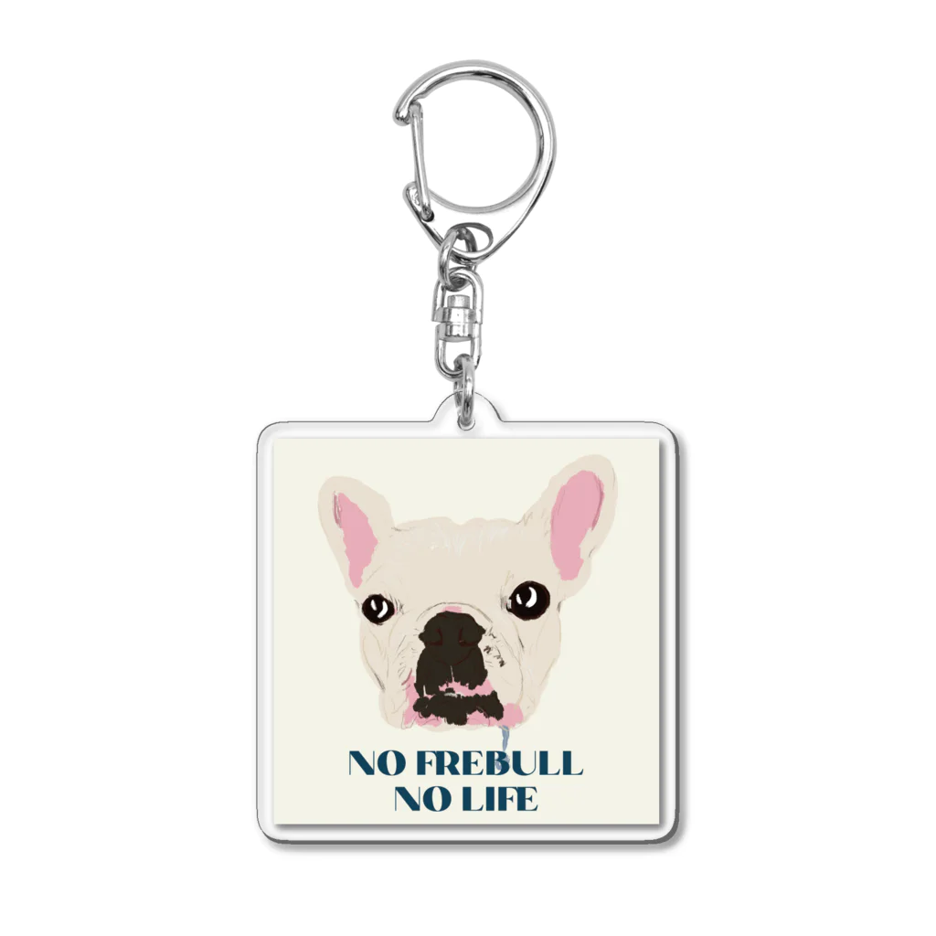 DOG FACEのフレンチブルドッグ【わんデザイン 6月】 Acrylic Key Chain